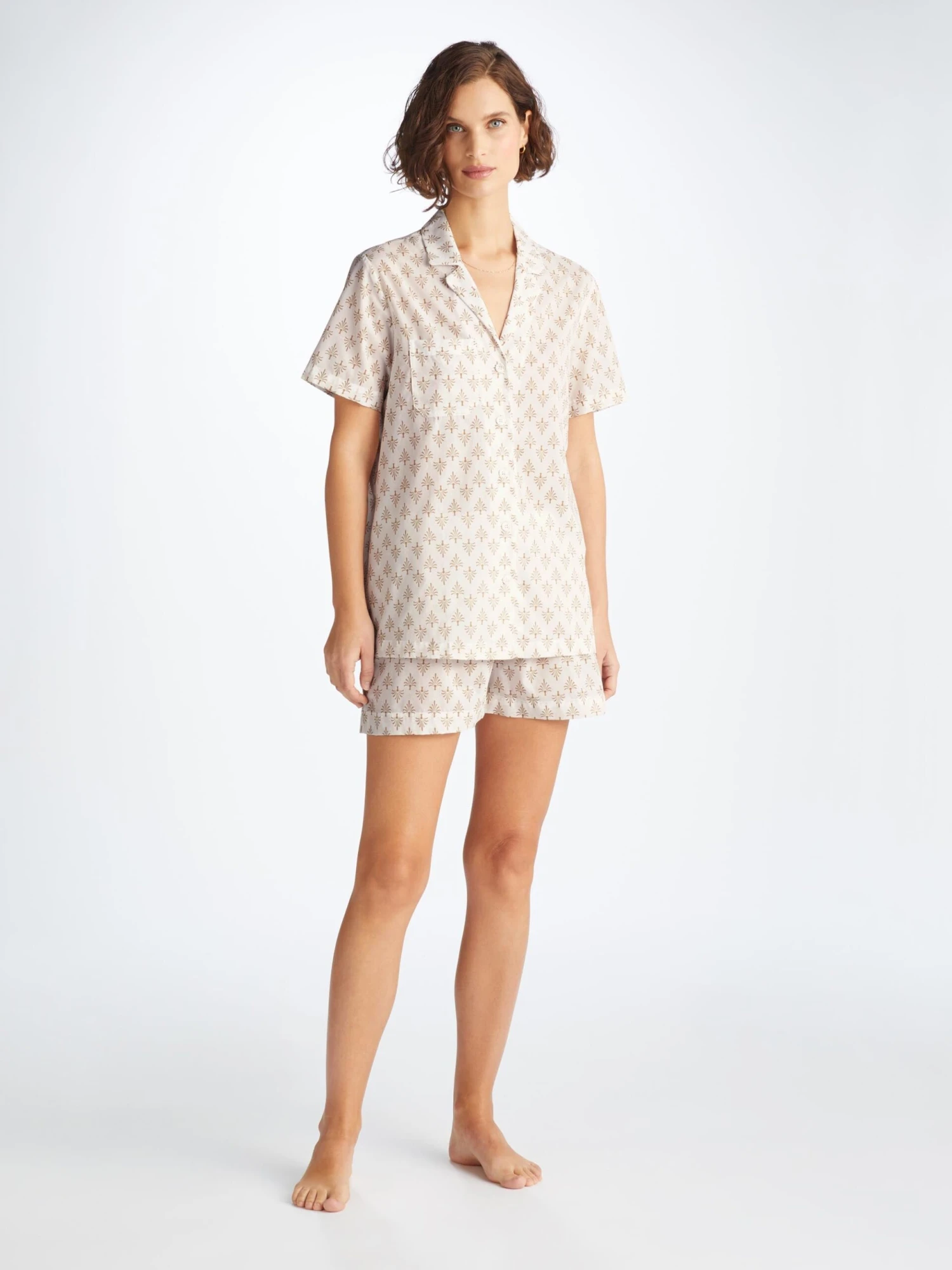 Women's Short Pyjamas Nelson 101 Cotton Batiste White 5 Women's Short Pyjamas Nelson 101 Cotton Batiste White - Image 3