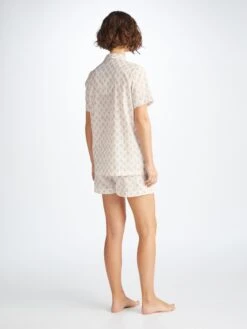 Women's Short Pyjamas Nelson 101 Cotton Batiste White 10 Women's Short Pyjamas Nelson 101 Cotton Batiste White -Derek Rose Shop 2015 NELS101WHI 9478
