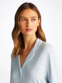 Women's Pyjamas Ethan Micro Modal Stretch Blue -Derek Rose Shop 2034 ETHA001BLU 2474