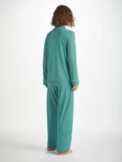 Women's Pyjamas Lara Micro Modal Stretch Teal -Derek Rose Shop 2034 LARA002GRE0265