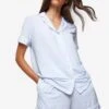 Women's Short Pyjamas Ethan Micro Modal Stretch Blue 1 Women's Short Pyjamas Ethan Micro Modal Stretch Blue -Derek Rose Shop 2036 ETHA001BLU 40402