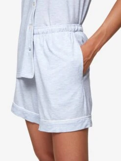 Women's Short Pyjamas Ethan Micro Modal Stretch Blue 14 Women's Short Pyjamas Ethan Micro Modal Stretch Blue -Derek Rose Shop 2036 ETHA001BLU 40481