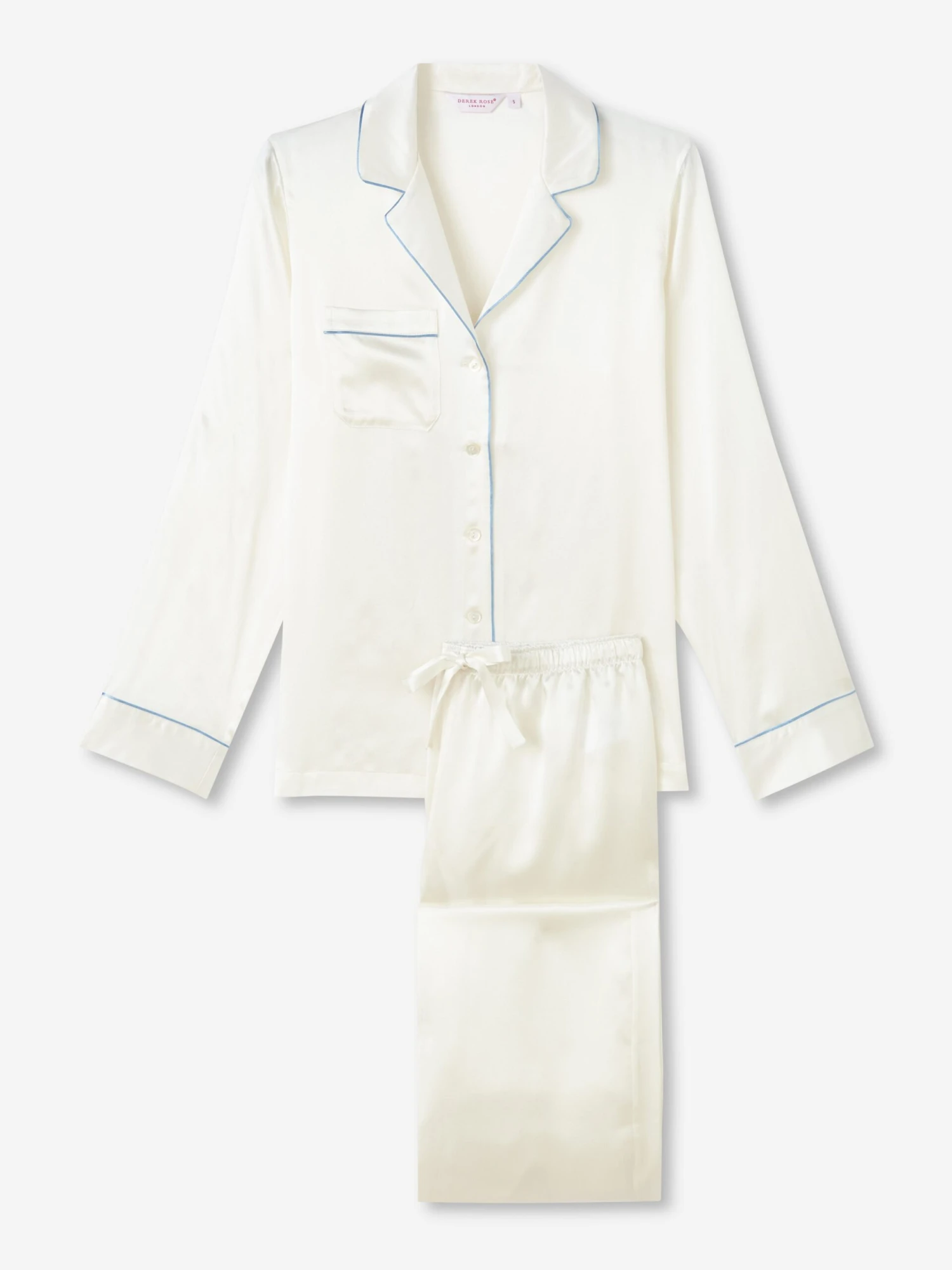 Women's Pyjamas Bailey Silk Satin Ivory 4 Women's Pyjamas Bailey Silk Satin Ivory - Image 2