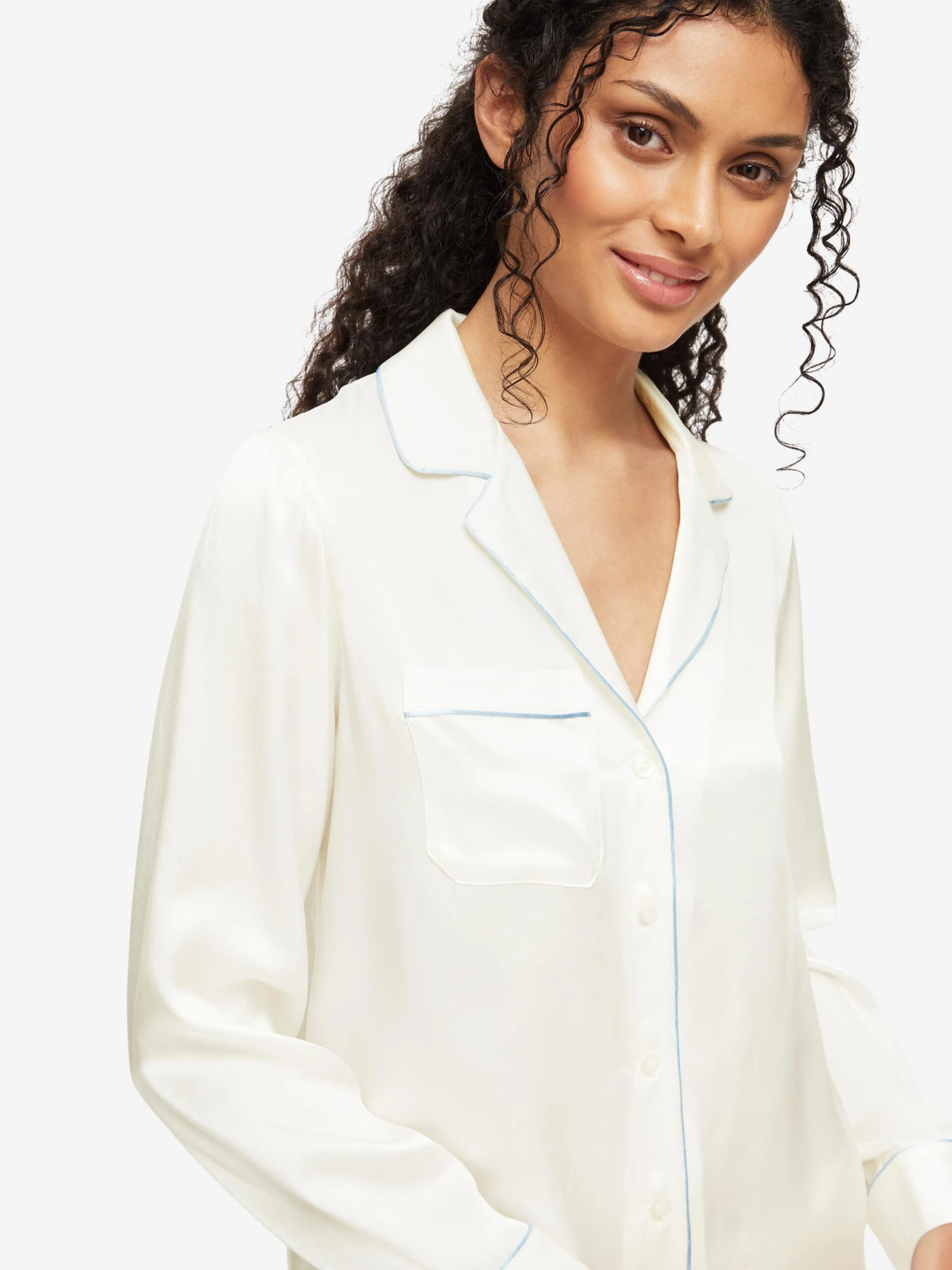 Women's Pyjamas Bailey Silk Satin Ivory 8 Women's Pyjamas Bailey Silk Satin Ivory - Image 6