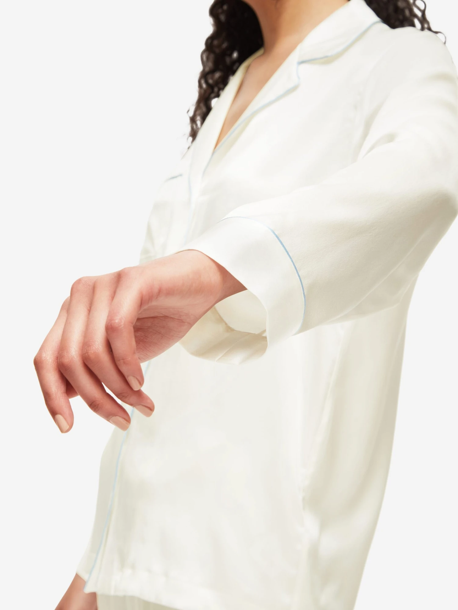 Women's Pyjamas Bailey Silk Satin Ivory 3 Women's Pyjamas Bailey Silk Satin Ivory