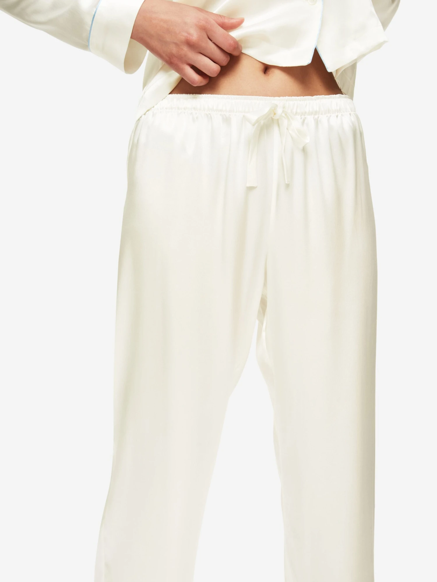 Women's Pyjamas Bailey Silk Satin Ivory 9 Women's Pyjamas Bailey Silk Satin Ivory - Image 7