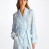 Women's Long Dressing Gown Ledbury 77 Cotton Batiste White 1 Women's Long Dressing Gown Ledbury 77 Cotton Batiste White -Derek Rose Shop 2750 LEDB077WHI 1083