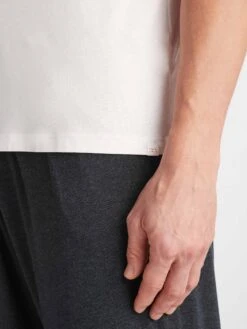 Men's T-Shirt Basel Micro Modal Stretch White -Derek Rose Shop 3048 BASE001WHI 34601