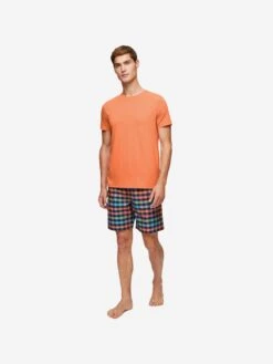 Men's T-Shirt Basel Micro Modal Stretch Orange 11 Men's T-Shirt Basel Micro Modal Stretch Orange -Derek Rose Shop 3048 BASE014ORA 1072