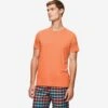 Men's T-Shirt Basel Micro Modal Stretch Orange -Derek Rose Shop 3048 BASE014ORA 1142