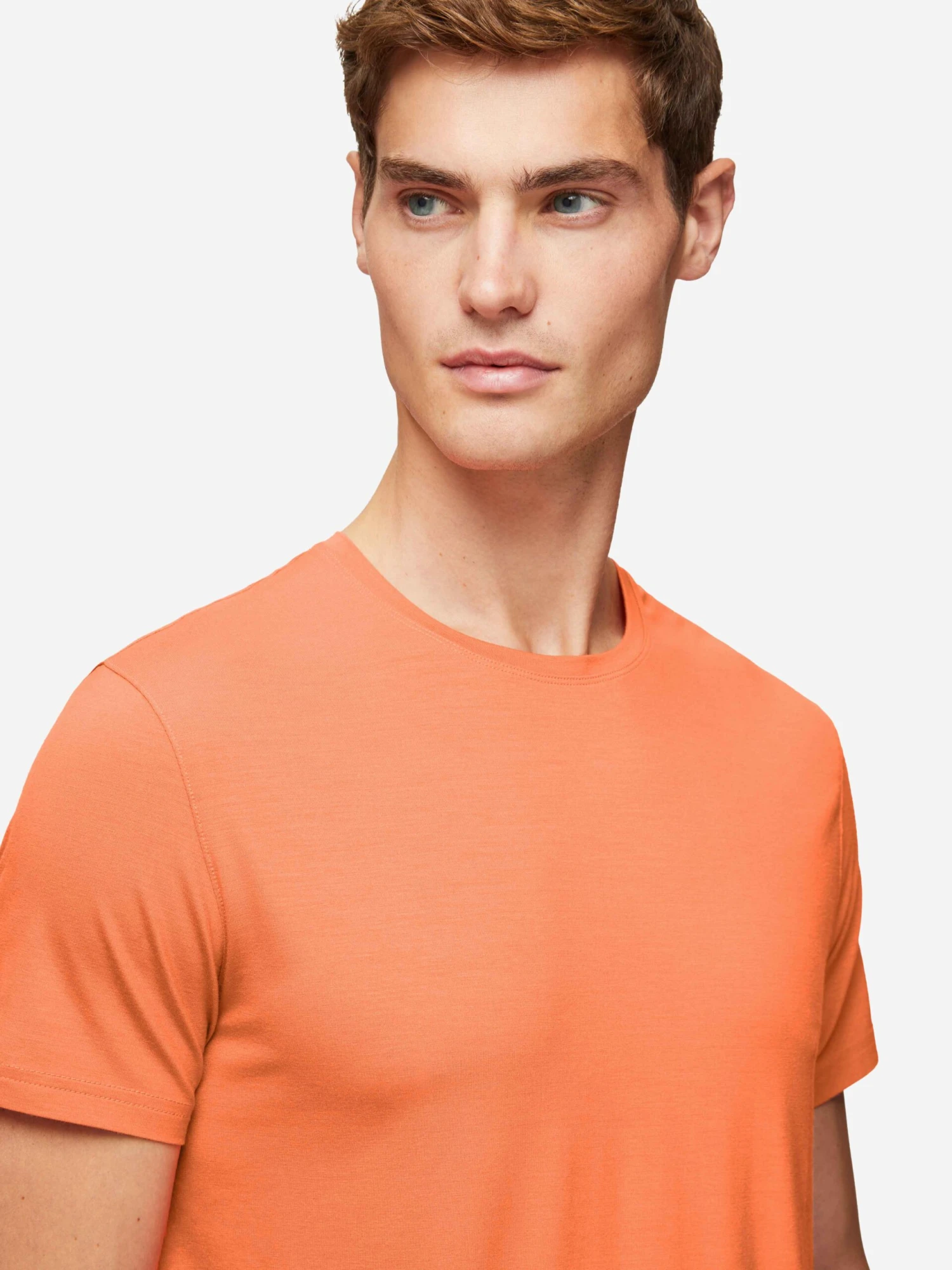 Men's T-Shirt Basel Micro Modal Stretch Orange 7 Men's T-Shirt Basel Micro Modal Stretch Orange - Image 5