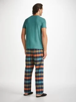 Men's T-Shirt Basel Micro Modal Stretch Teal -Derek Rose Shop 3048 BASE014TEA 3065