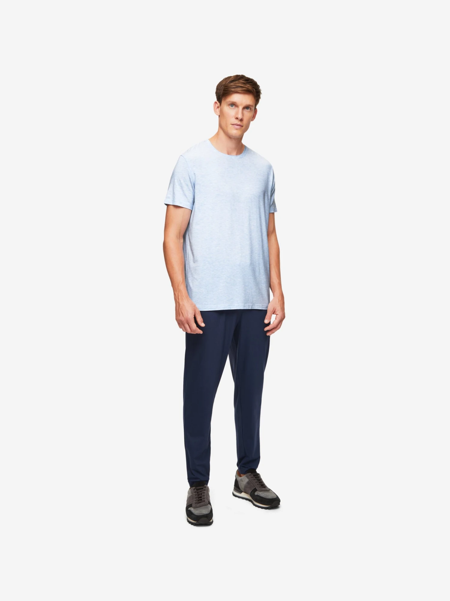 Men's T-Shirt Ethan Micro Modal Stretch Blue 6 Men's T-Shirt Ethan Micro Modal Stretch Blue - Image 4
