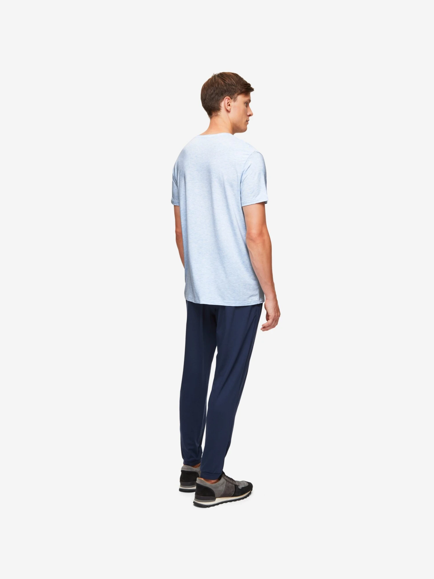 Men's T-Shirt Ethan Micro Modal Stretch Blue 7 Men's T-Shirt Ethan Micro Modal Stretch Blue - Image 5