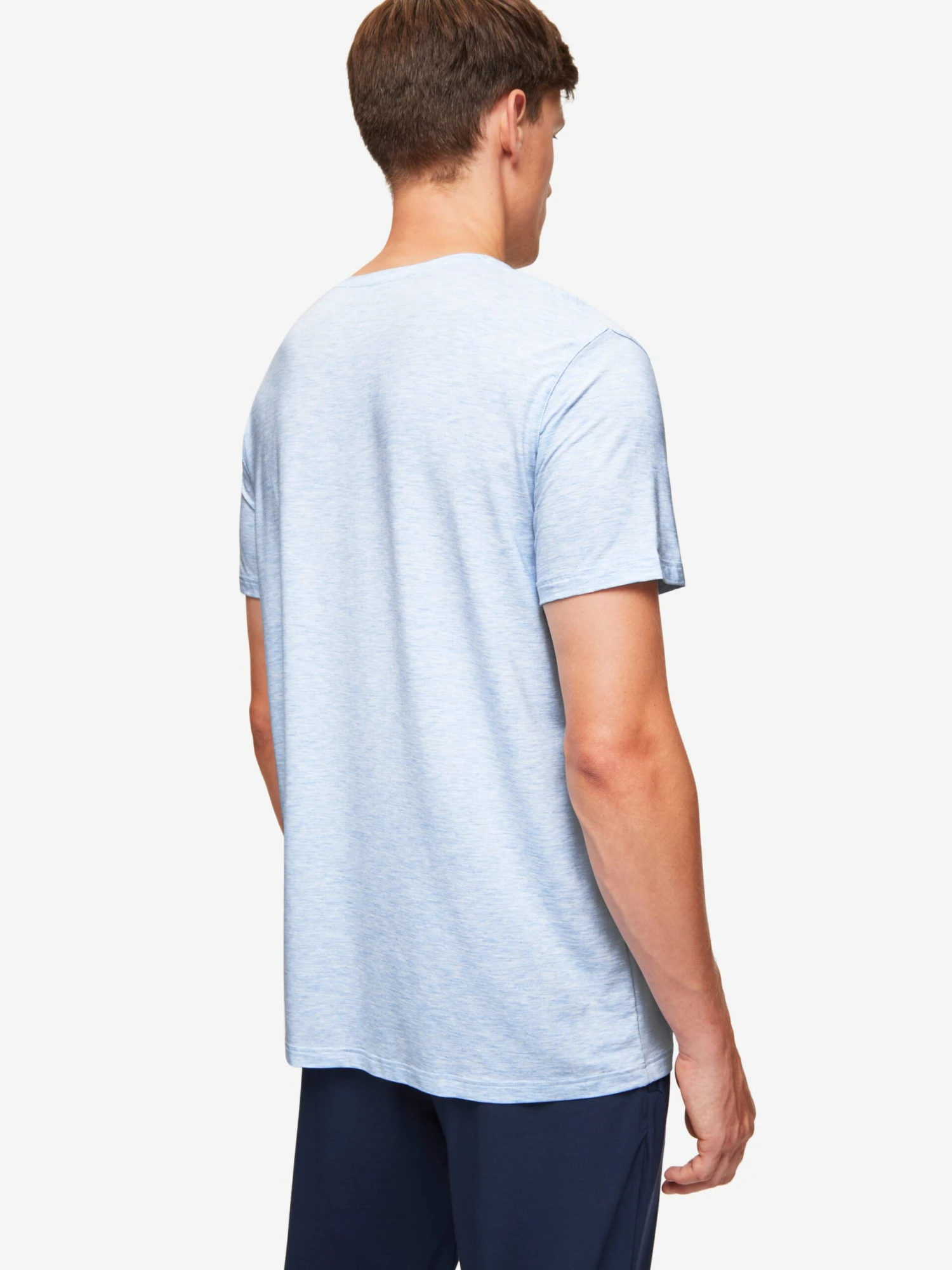 Men's T-Shirt Ethan Micro Modal Stretch Blue 8 Men's T-Shirt Ethan Micro Modal Stretch Blue - Image 6