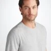 Men's T-Shirt Ethan Micro Modal Stretch Silver -Derek Rose Shop 3048 ETHA001SIL 28143