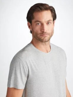 Men's T-Shirt Ethan Micro Modal Stretch Silver