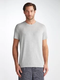 Men's T-Shirt Ethan Micro Modal Stretch Silver -Derek Rose Shop 3048 ETHA001SIL 28223