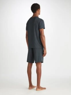 Men's T-Shirt Marlowe Micro Modal Stretch Anthracite 12 Men's T-Shirt Marlowe Micro Modal Stretch Anthracite -Derek Rose Shop 3048 MARL001ANT 1859