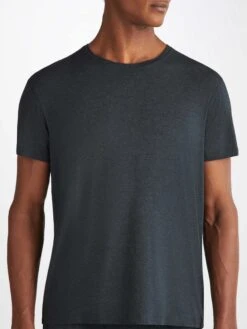 Men's T-Shirt Marlowe Micro Modal Stretch Anthracite 15 Men's T-Shirt Marlowe Micro Modal Stretch Anthracite -Derek Rose Shop 3048 MARL001ANT 1909