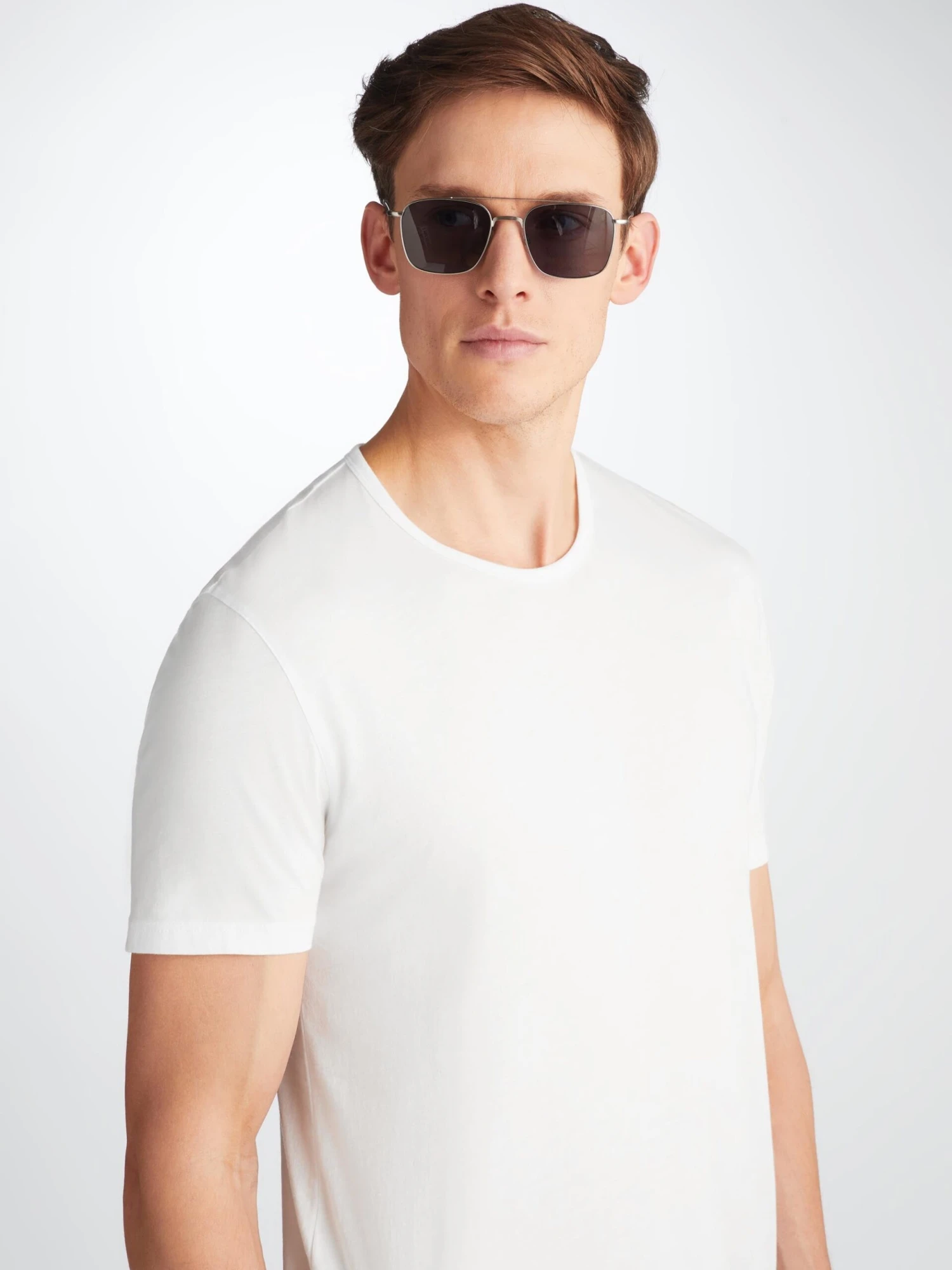 Men's T-Shirt Riley Pima Cotton White 8 Men's T-Shirt Riley Pima Cotton White - Image 6