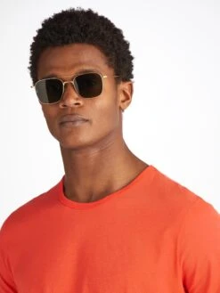 Men's T-Shirt Riley Pima Cotton Orange -Derek Rose Shop 3052 RILE002ORA 2169