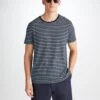 Men's T-Shirt Ryder Pima Cotton Navy -Derek Rose Shop 3052 RYDE001NAV 39746