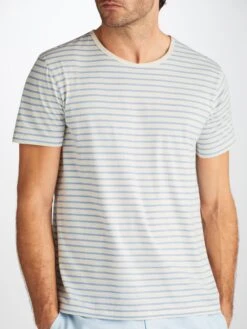 Men's T-Shirt Ryder 2 Pima Cotton White -Derek Rose Shop 3052 RYDE002WHI 2410