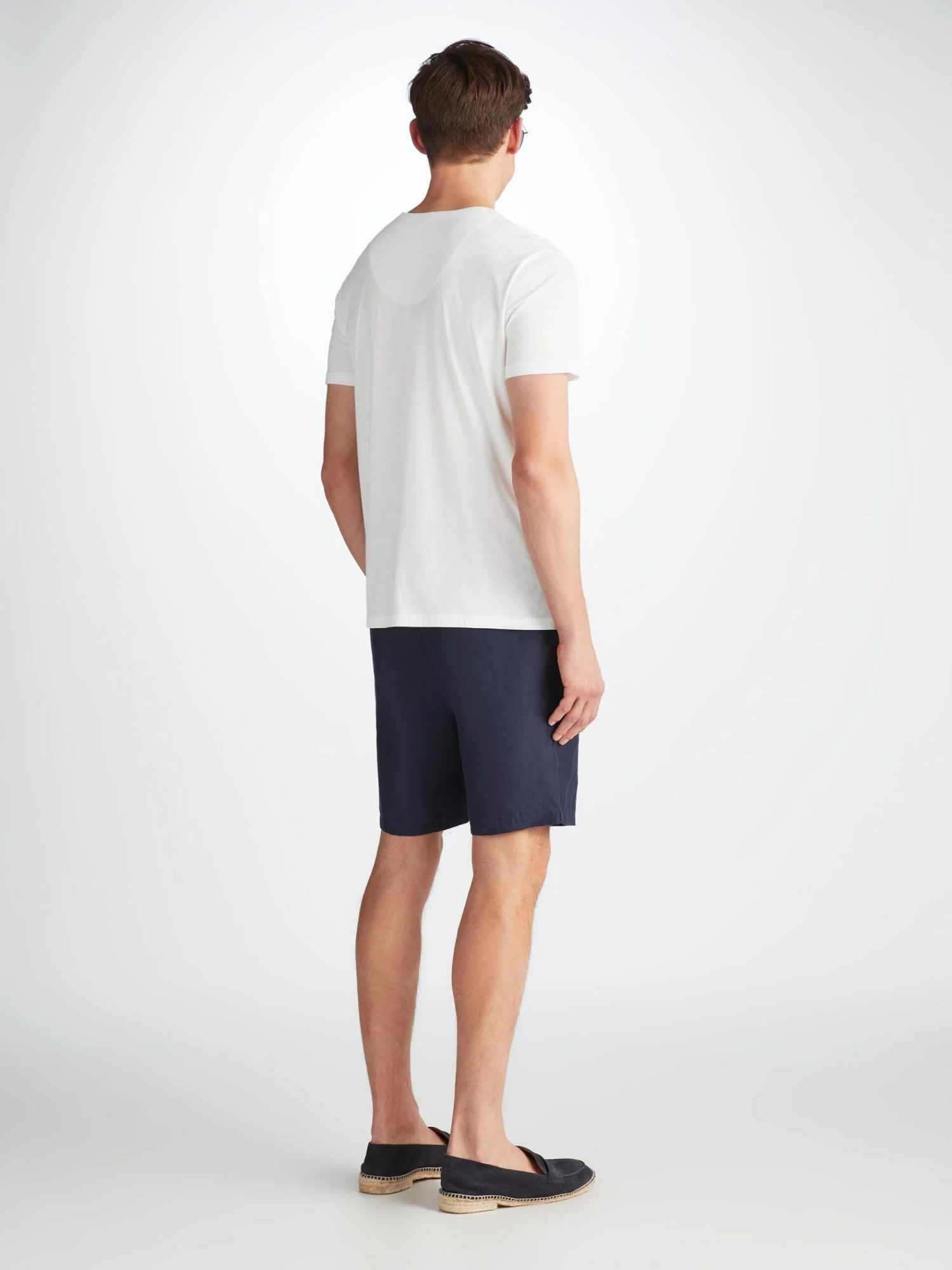 Men's V-Neck T-Shirt Riley Pima Cotton White 6 Men's V-Neck T-Shirt Riley Pima Cotton White - Image 4