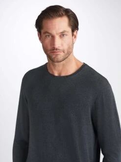 Men's Long Sleeve T-Shirt Marlowe Micro Modal Stretch Anthracite 14 Men's Long Sleeve T-Shirt Marlowe Micro Modal Stretch Anthracite -Derek Rose Shop 3083 MARL001ANT 28730