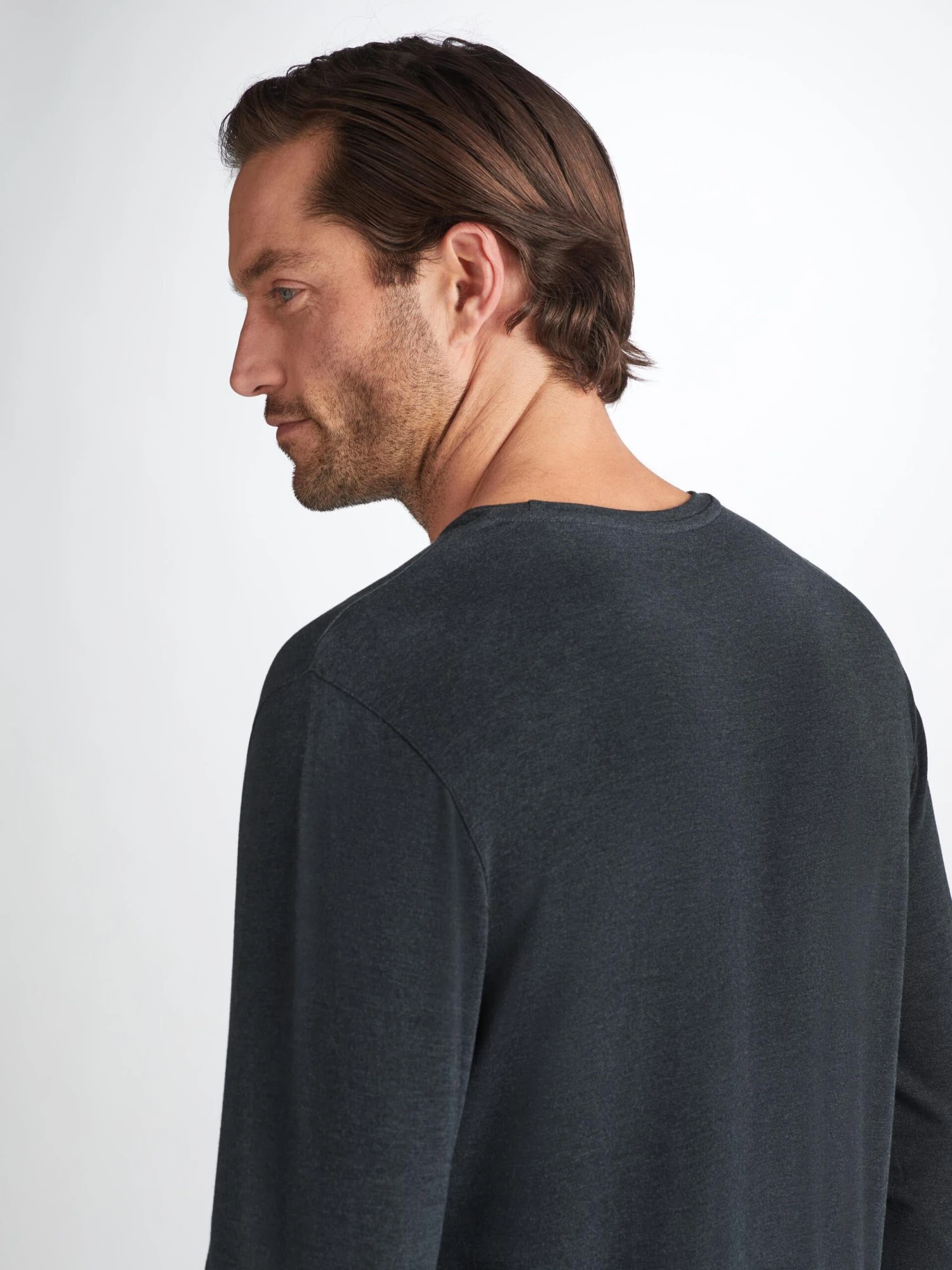 Men's Long Sleeve T-Shirt Marlowe Micro Modal Stretch Anthracite 7 Men's Long Sleeve T-Shirt Marlowe Micro Modal Stretch Anthracite - Image 5