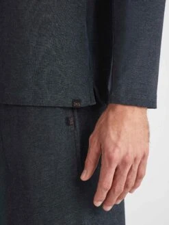 Men's Long Sleeve T-Shirt Marlowe Micro Modal Stretch Anthracite 15 Men's Long Sleeve T-Shirt Marlowe Micro Modal Stretch Anthracite -Derek Rose Shop 3083 MARL001ANT 28763