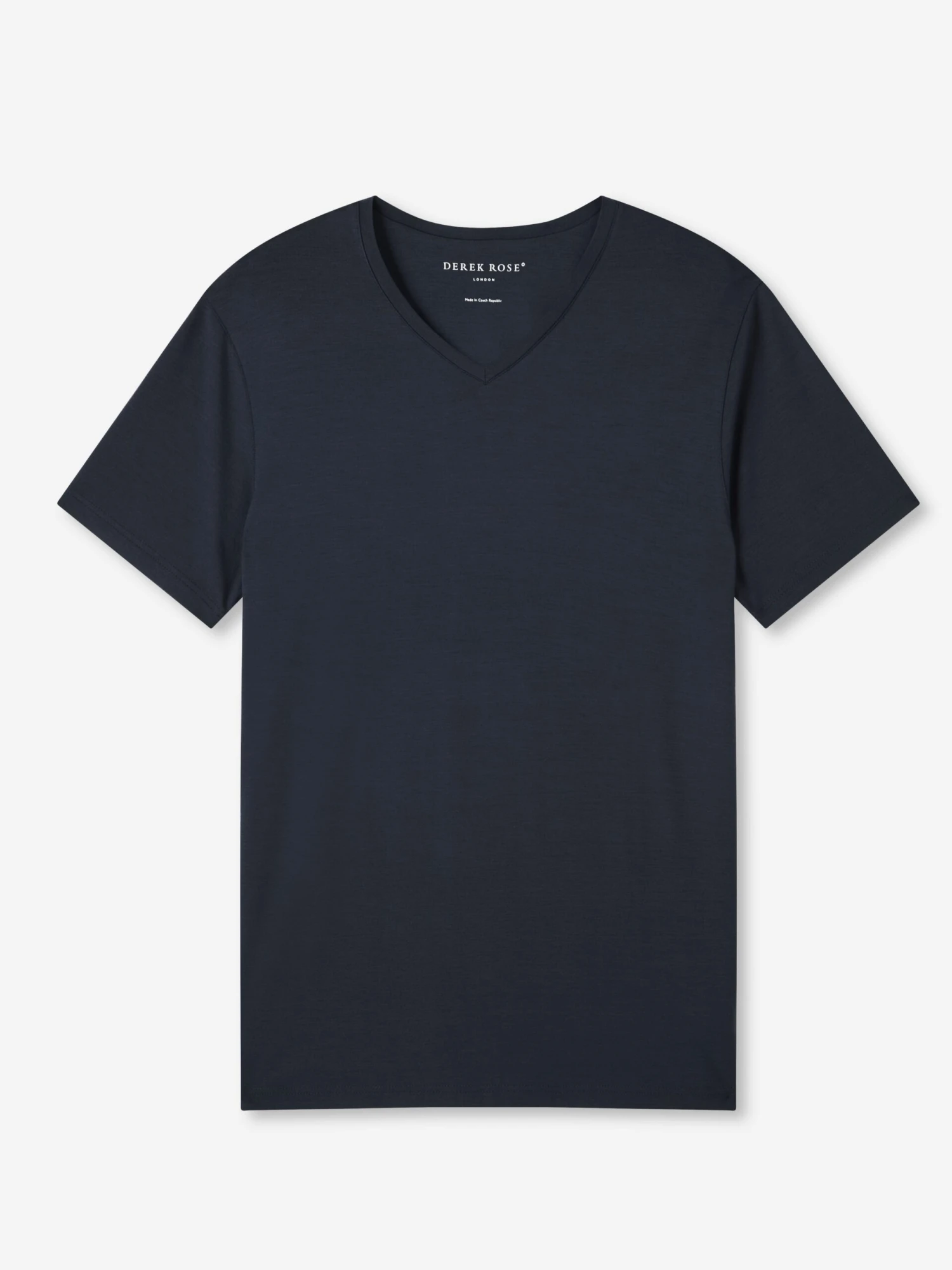 Men's V-Neck T-Shirt Basel Micro Modal Stretch Navy 4 Men's V-Neck T-Shirt Basel Micro Modal Stretch Navy - Image 2