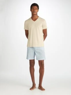 Men's V-Neck T-Shirt Basel Micro Modal Stretch Ecru 9 Men's V-Neck T-Shirt Basel Micro Modal Stretch Ecru -Derek Rose Shop 3084 BASE017ECR 3310