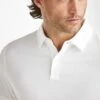 Men's Polo Shirt Ramsay Pique Cotton Tencel White 2 Men's Polo Shirt Ramsay Pique Cotton Tencel White -Derek Rose Shop 3155 RAMS001WHI neck