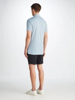 Men's Polo Shirt Ramsay 2 Pique Cotton Tencel Sky 12 Men's Polo Shirt Ramsay 2 Pique Cotton Tencel Sky -Derek Rose Shop 3155 RAMS002SKY 35240