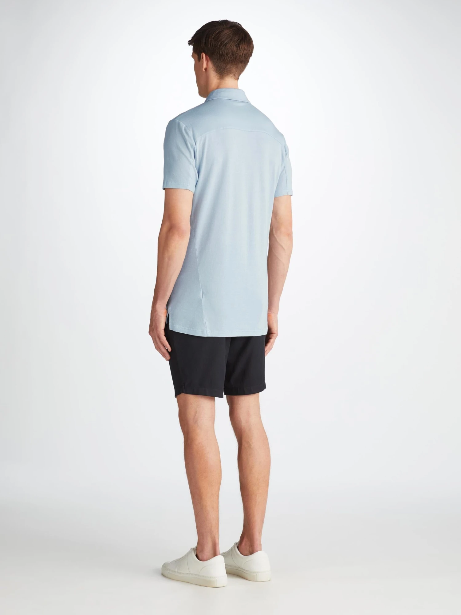 Men's Polo Shirt Ramsay 2 Pique Cotton Tencel Sky 6 Men's Polo Shirt Ramsay 2 Pique Cotton Tencel Sky - Image 4