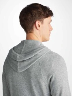 Men's Hoodie Finley Cashmere Silver -Derek Rose Shop 3158 FINL013SIL 35440