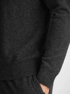 Men's Sweater Finley Cashmere Charcoal -Derek Rose Shop 3159 FINL010CHA 3841