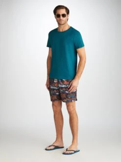 Men's T-Shirt Jordan Linen Teal -Derek Rose Shop 3163 JORD001TEA 2972