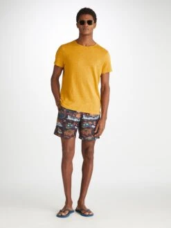 Men's T-Shirt Jordan Linen Mustard -Derek Rose Shop 3163 JORD005YEL 2864