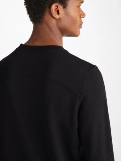 Men's Sweatshirt Quinn Cotton Modal Black 14 Men's Sweatshirt Quinn Cotton Modal Black -Derek Rose Shop 3171 QUIN001BLA 2780