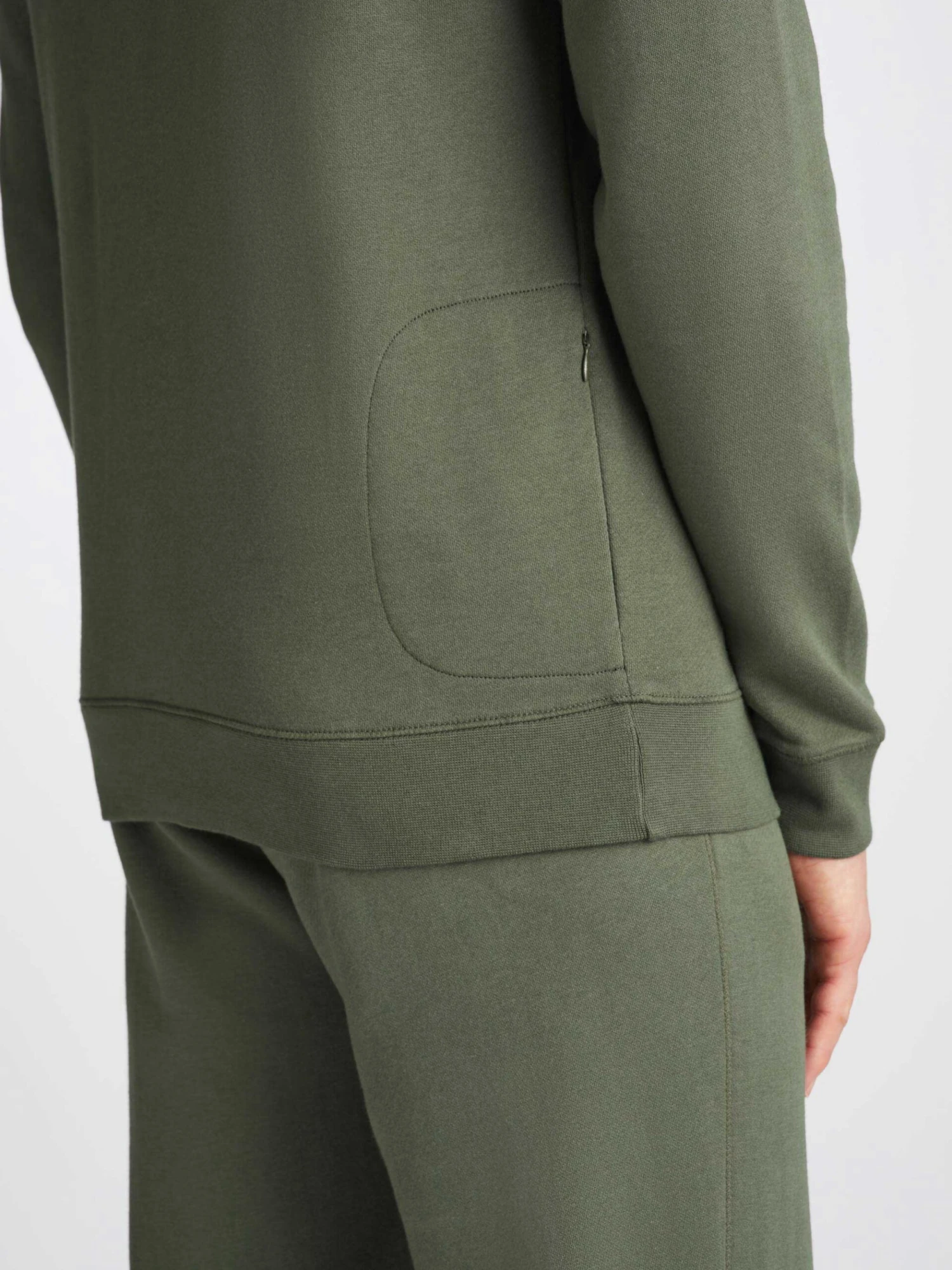 Men's Sweatshirt Quinn Cotton Modal Soft Green 9 Men's Sweatshirt Quinn Cotton Modal Soft Green - Image 7