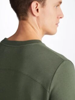 Men's Sweatshirt Quinn Cotton Modal Soft Green 13 Men's Sweatshirt Quinn Cotton Modal Soft Green -Derek Rose Shop 3171 QUIN001GRE 35897