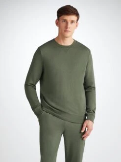 Men's Sweatshirt Quinn Cotton Modal Soft Green