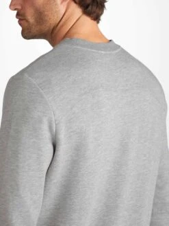 Men's Sweatshirt Quinn Cotton Modal Silver -Derek Rose Shop 3171 QUIN001SIL 4242