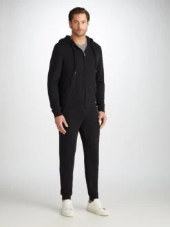 Men's Hoodie Quinn Cotton Modal Black 11 Men's Hoodie Quinn Cotton Modal Black -Derek Rose Shop 3172 QUIN001BLA 4329
