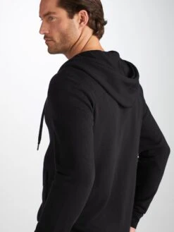 Men's Hoodie Quinn Cotton Modal Black 14 Men's Hoodie Quinn Cotton Modal Black -Derek Rose Shop 3172 QUIN001BLA 4439