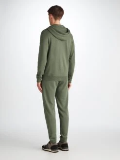 Men's Hoodie Quinn Cotton Modal Soft Green -Derek Rose Shop 3172 QUIN001GRE 35689
