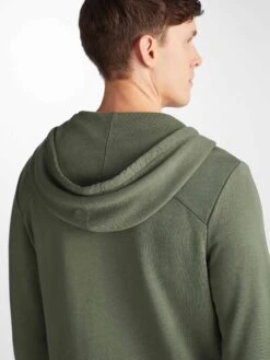 Men's Hoodie Quinn Cotton Modal Soft Green -Derek Rose Shop 3172 QUIN001GRE 35709